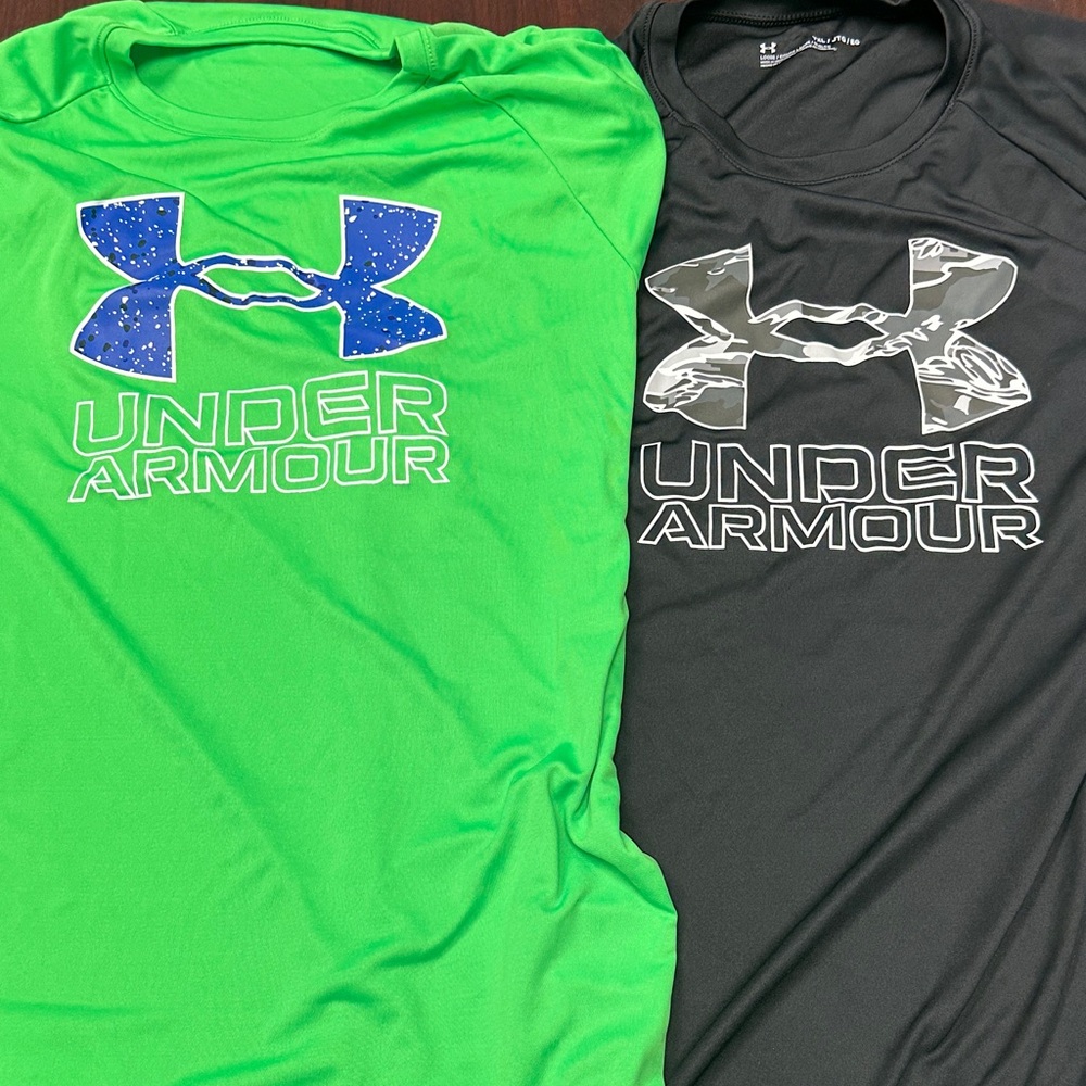 Under Armour Green and Black Tees (Green is NWT)